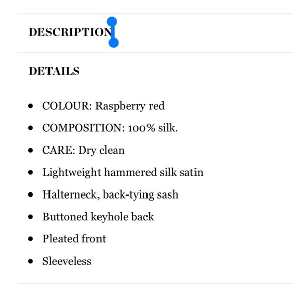 SALONI Michelle Red Hammered Silk Halter Top- NWT - Picture 9 of 11